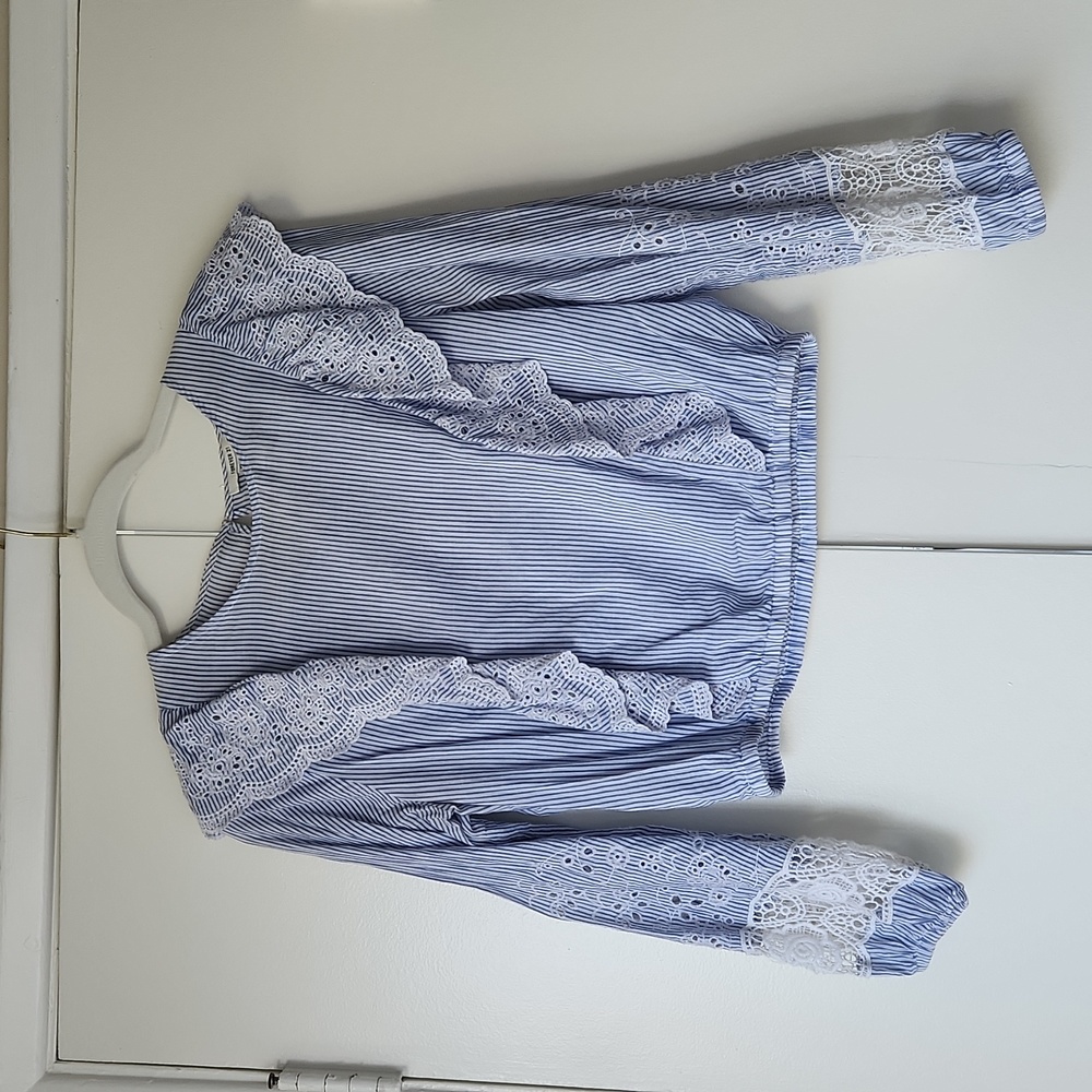 Seersucker Eyelet Top